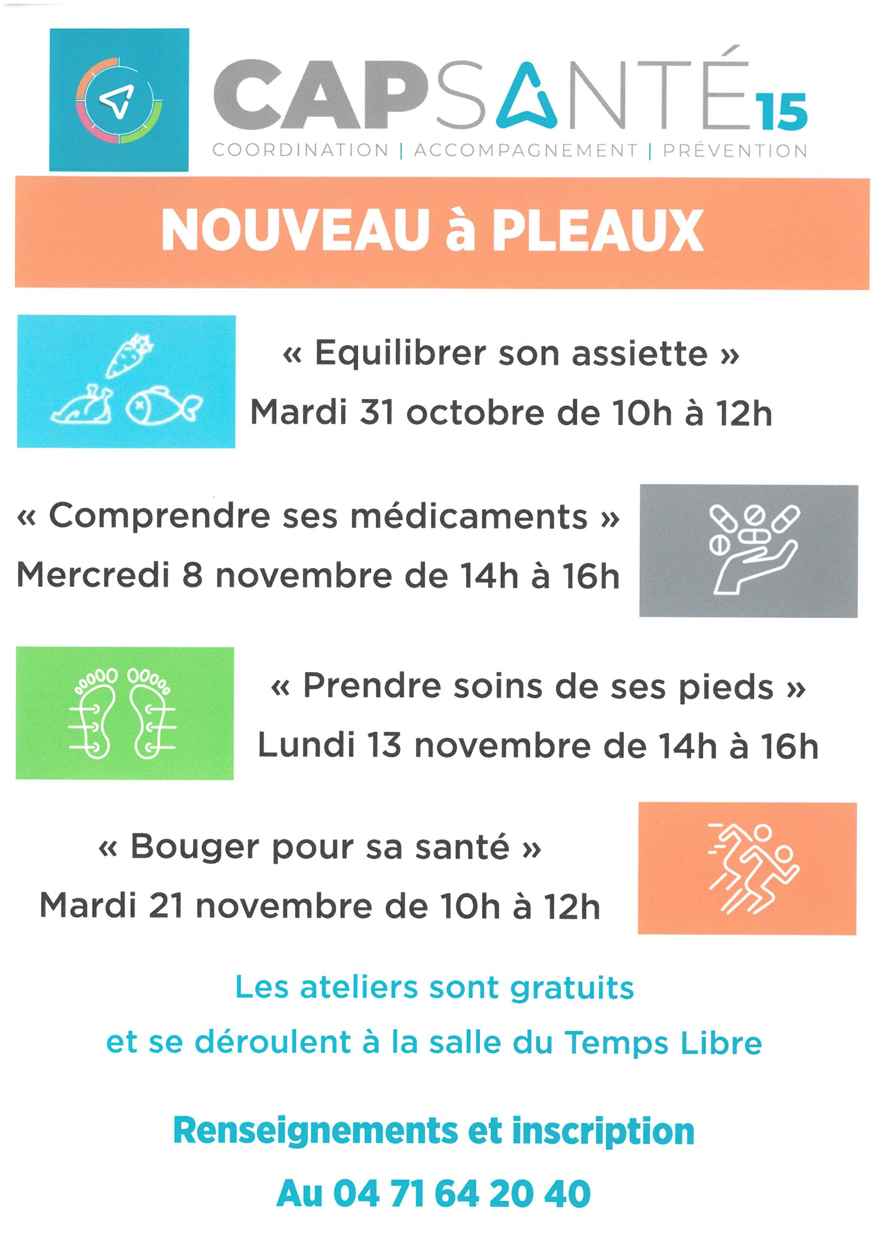 Atelier Equilibrer son assiette CAP Santé 15 Mairie de Pleaux